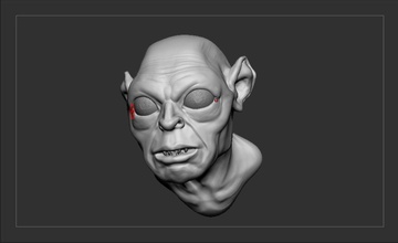 gollum portrait visage tête art criatura fantaisie homme sculptures 3d print model - Mito3D