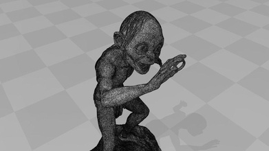 gollum modello stampa hobbit thelordofking arte scultura uomo smeagol giochi giocattoli 3d print model - Mito3D