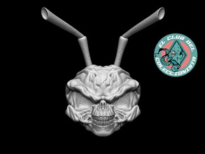 gomez cráneo cabeza esculpir hormiga mezco personalizado juegos juguetes 3d print model - Mito3D