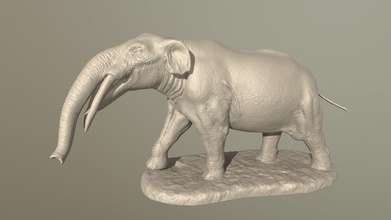 gomphotherium atavus modello per la stampa 3d dinosauro paleoart scultura art sculture 3d print model - Mito3D