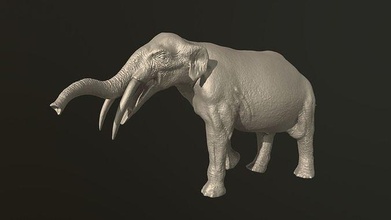 gomphotherium steinheimense 3d impression dinosaure paléoart sculpture art sculptures 3d print model - Mito3D