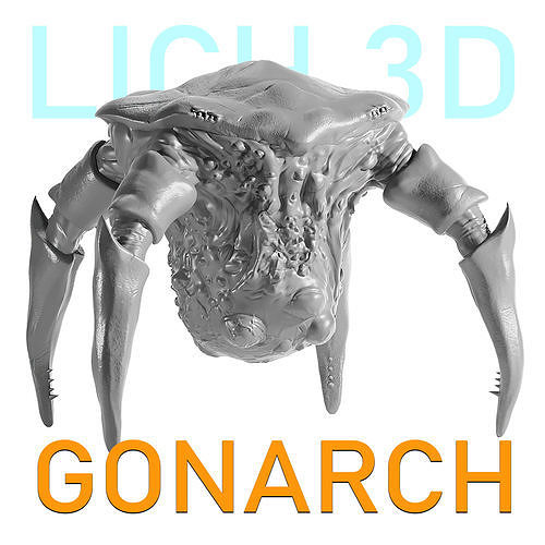 gonarch stl 3d print - life toy creature alien lich gordon freeman alyx headcrab bug momma moma printable games toys 3D print model - Mito3D