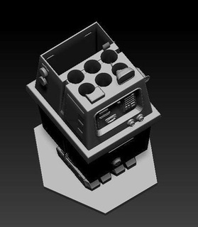 gonk penna titolare supporto stella guerre droide arte sculture lapicero 3d print model - Mito3D