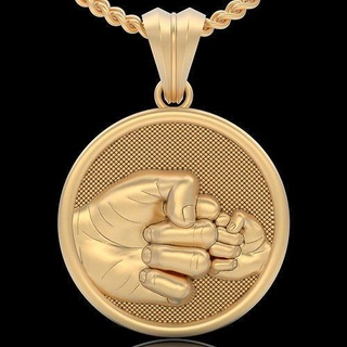 good father son pendant gold printable jewelry 3d model silver child boy design statue sculpture pendants 3d print model - Mito3D