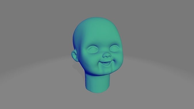 bene tipo chucky bambola testa bambini giocare orrore passatempo fai 3D print model - Mito3D