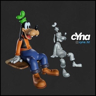 doof Charakter Kunst Spielzeug 3dprint Disney mickey Minnie Pluto Donald Gänseblümchen Zahl kollektiv Spaß Skulptur Statue Skulpturen 3d print model - Mito3D