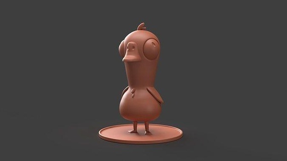 ganso Pato base personaje ventilador decoración juego Arte gracioso lindo alto calidad juguete escultura us juegos juguetes 3d print model - Mito3D