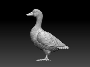 Ganso pássaro Alto Pato impressão estátua poli animal escultura interior arte esculturas 3d print model - Mito3D