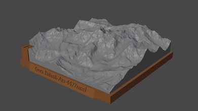 Berg babash ata Landschaft Vulkan Terrain Umgebung Natur Photogrammetrie Elevation Wissenschaft 3d print model - Mito3D