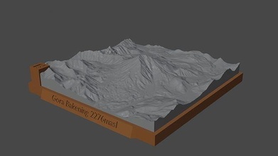 montanha baliza panorama vulcão terreno Ambiente natureza fotogrametria elevação dem Ciência 3d print model - Mito3D
