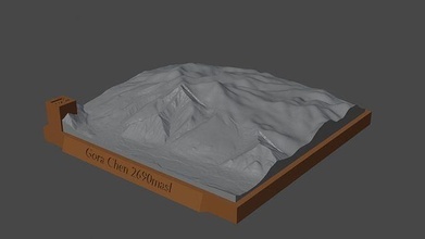 Berg Chen Landschaft Vulkan Terrain Umgebung Natur Photogrammetrie Elevation Wissenschaft 3d print model - Mito3D