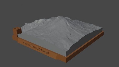montaña elbrus paisaje volcán terreno ambiente naturaleza fotogrametría elevación dem Ciencias 3d print model - Mito3D
