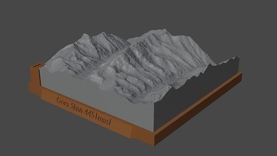 Berg Shan Landschaft Vulkan Terrain Umgebung Natur Photogrammetrie Elevation Wissenschaft 3d print model - Mito3D