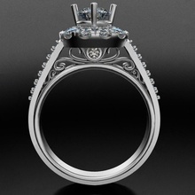 lindo anel de diamante suporte jóias jóia casamento ouro gemas anéis 3d print model - Mito3D