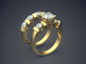 gorgeous matching wedding rings couple jewelry gold jewel jewellery ring engagement diamond brilliant cad gem platinum printable silver detail design 3d print model - Mito3D