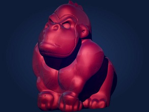 gorilla games-toys creature animal monkey ape chimp afrika mammal games toys 3d print model - Mito3D