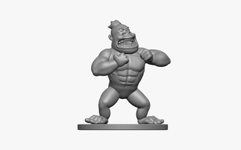 gorilla furious games-toys monkey 3d print angry cartoon games toys 3d print model - Mito3D