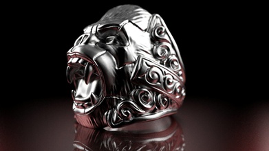gorilla ring animal animalring jewellery manring womenring elite organic wildring wild jewelry rings 3d print model - Mito3D