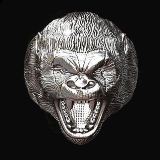 Gorilla Ring Kingkong kong Monster drucken Schmuck sculp verrückt Zähne Ringe 3d print model - Mito3D