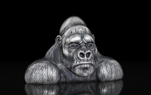 gorila escultura fauna silvestre obra arte realismo bronce Roca resina fuerza majestad conservación habitat selva vida aire libre Arte cara estatua primate esculturas 3d print model - Mito3D