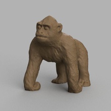 Gorille versengen Tier Savane Elefant Zebre Zoo Natur Kunst Skulpturen 3d print model - Mito3D