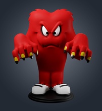 gossamer monster figurine art character looney tunes child tv 3d printable statue toys kids tiny cute cartoon games collectibles 3d print model - Mito3D