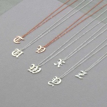 gotik alfabe mektup kolye takı altın mücevher metin eski ingilizce yazdırılabilir gümüş yazı tipi lüks abc xyz i̇p dil sembol zincir değerli 3d print model - Mito3D