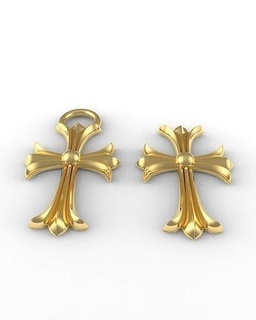gothic cross gotic jewelry gold art buy load gift chrome church silver interior 3d model pendants 3d print model - Mito3D
