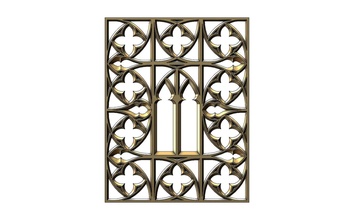 gothic ornament plaster wood working architecture ornaments medieval pattern geometric shape carved decoration ornamental wooden carving engraving cathedral window antique architectural woodcarvings art sculptures 3d print model - Mito3D