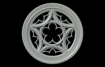gotik süs çerçeve vensi mimari viktorya dönemi ortaçağa ait star pencere dekor kelt 3dprint cnc baskı öğütme mücevher sanat heykeller 3d print model - Mito3D
