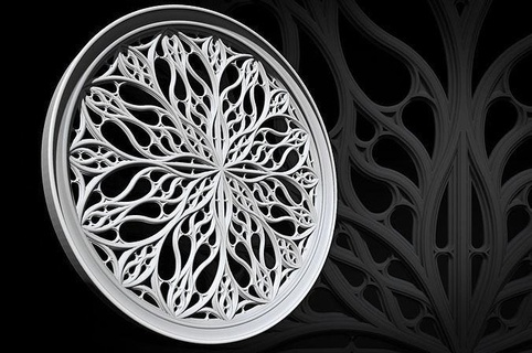 gothic pattern decorative round window grille model church frame grilles historic building exterior architectural european style ring religion decorate high architecture house decor 3d print model - Mito3D