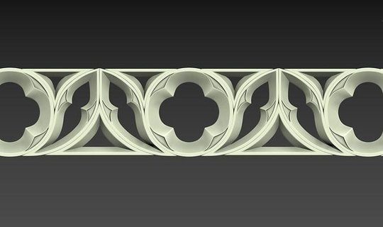 gothic seamless ornament 05 medieval architecture jewelry building pattern ring design architectural decoration exterior historic custom decorative art 3d print model - Mito3D