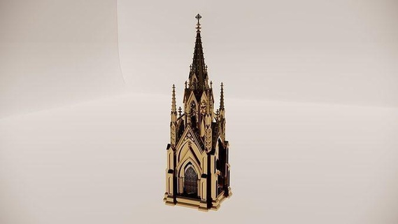 gotisch Tabernakel tu Religion Dom uralt heilig Kunst Skulpturen 3d print model - Mito3D