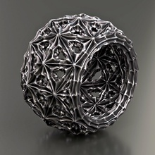 gótico cardo anel prata 3d imprimível cafajeste joalheria projeto vintage argolas 3d print model - Mito3D