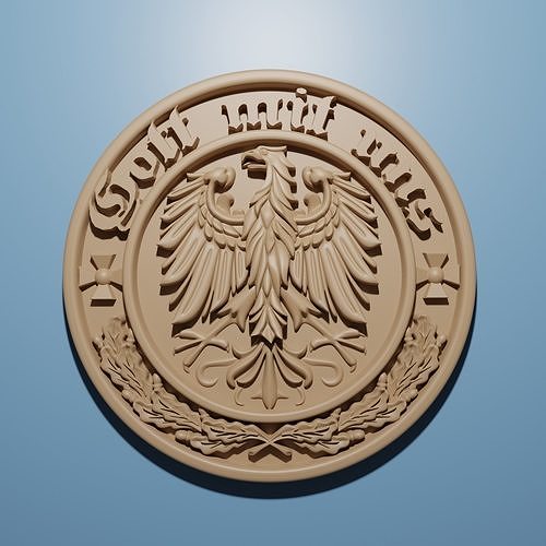 gott mit uns 3d stl model cnc router engraver relief aspire cncfiles files jesus cross christian germany prussia catholic religiou object lutheran jesu bible orthodox house decor 3D print model - Mito3D