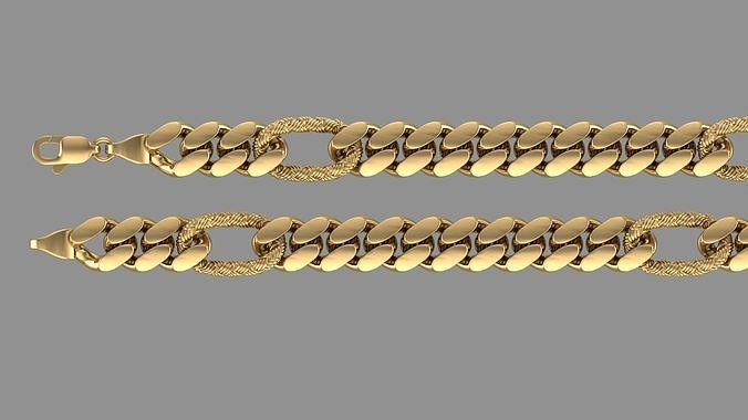 gourmet bracelet 3 ouro prata joalheria jóias Projeto pulseira moda pulseiras 3D print model - Mito3D