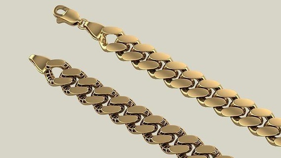 gourmet bracelet chain gold fusion silver design fashion jewellery rolex braided jewelry beauty bracelets 3d print model - Mito3D