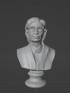 zarafet hazne Bilim insanı bilgisayar uzmanı programcı alaycı Sanat heykeller 3d print model - Mito3D