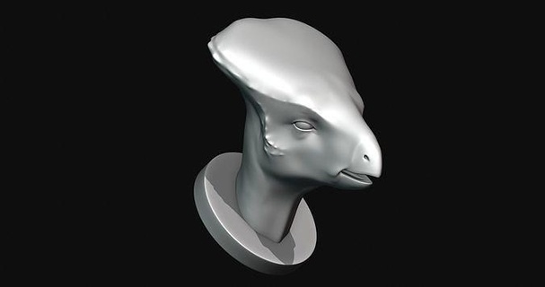 graciliceratops cabeça dinossauro impressão 3d modelo imprimível arte esculturas 3d print model - Mito3D