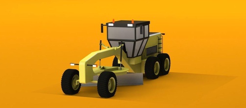 calificador tractor solido máquina camión cavador sobreviviente puerto trans rueda excavador industrial trabajos herramientas pasatiempo bricolaje diy 3d print model - Mito3D