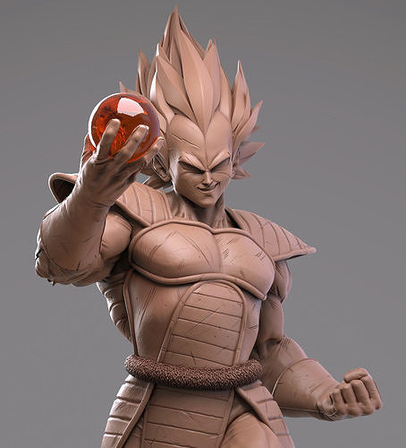 derece top Vegeta heykel Ejderha Ejder topu 3dpainting oyunlar oyuncaklar 3D print model - Mito3D