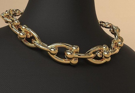 absolvierte Oval Tiffany Halskette Armband Kette Schmuck Luxus Gold Mode Juwel Anhänger Armbänder Silber Hochzeit ohren Halsketten 3d print model - Mito3D