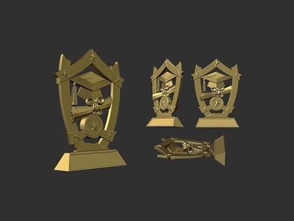 mezuniyet plak sınıf kişiselleştirilmiş lise ganimet ödül star gümüş altın madalya Izlemek kazanmak kazanan yer tören Sanat işaretler logolar 3d print model - Mito3D