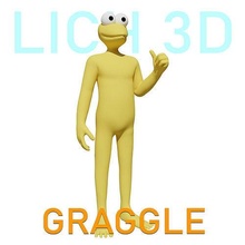 graggle simpson - stl simpsons gragle gargle graggel games toys gumbly 3d print model - Mito3D