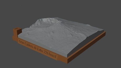 gran caldera de luba mountain landscape volcano terrain environment nature photogrammetry elevation dem science 3d print model - Mito3D