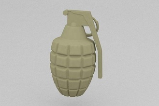granato bomba Manuale dai un'occhiata esplosione esercito militare lazer Giochi giocattoli 3d print model - Mito3D