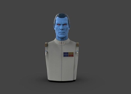 grandioso almirante Thrawn busto guerra Galaxias Starwarsrebels ciencia fi Jedi ahsoka abuelo Arte zbrush disparo llave escultura esculturas 3d print model - Mito3D