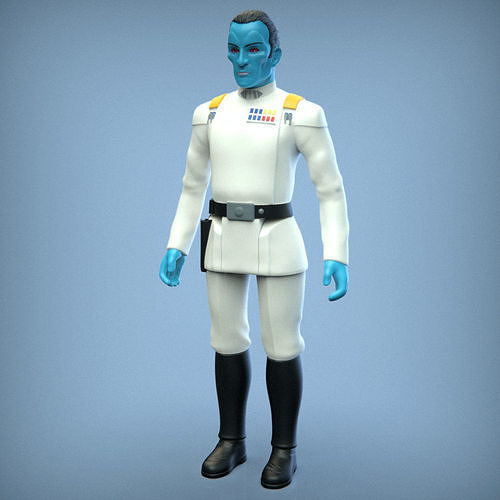 almirante thrawn articulado figura Guerra Estrelas rebeldes vilão Império brinquedo açao 3dprint 3dprinting 3dprintable imprimível Estrela guerras ação personagem scifi jogos 3D print model - Mito3D