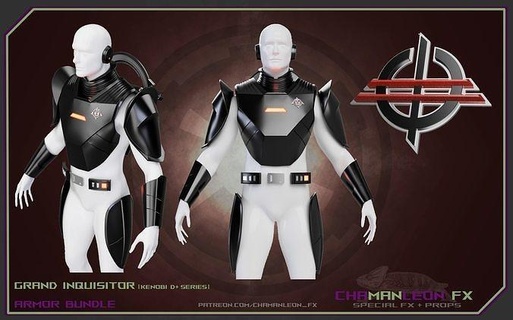 grand inquisitor armor bundle obi wan kenobi series cosplay star wars costume art scans replicas 3d print model - Mito3D
