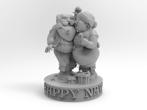 abuelos año felicidad personas 2020 amor 2018 arte esculturas 3d print model - Mito3D